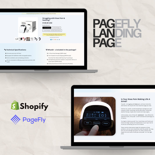 Knee Pain product Landing Page in Pagefly